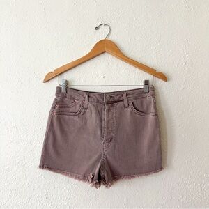 Michelle by Comune Womens Mauve Austin Vintage Cut-Off Denim Shorts